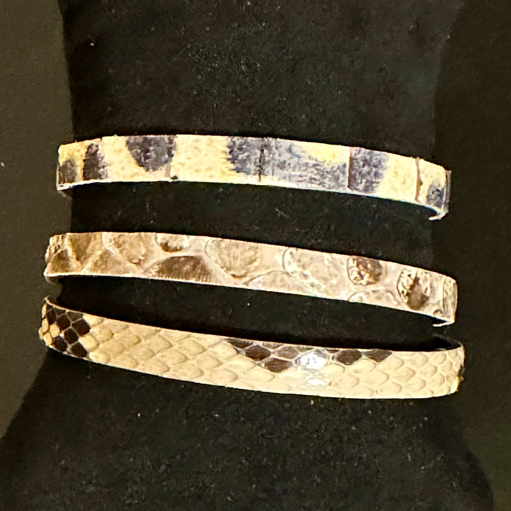 Rustic Cuff .25 Python Set Of 3
